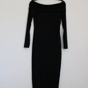 Bardot Style Long Sleeve Dress